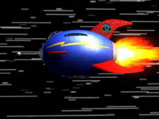 Blasto (PlayStation) screenshot: Blasto's ship