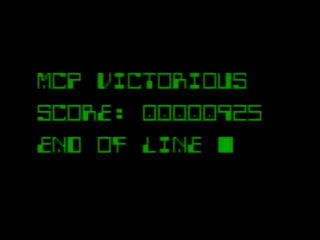 Tron: Solar Sailer (Intellivision) screenshot: Too much time MCP wins End of Line