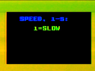 Space Spartans (Intellivision) screenshot: Game speed option