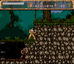 No Escape (SNES) screenshot: They're trapped as you climbed up.