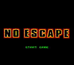 No Escape (SNES) screenshot: Title screen