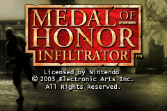 Medal of Honor: Infiltrator (Game Boy Advance) screenshot: Title screen