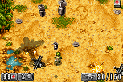 Medal of Honor: Infiltrator (Game Boy Advance) screenshot: Watch out for bombing runs!