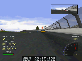 NASCAR 98 (Collector's Edition) (PlayStation) screenshot: View from the front