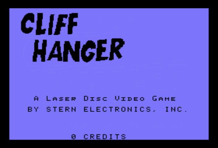 Cliff Hanger (Arcade) screenshot: Title screen