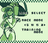 Roadster (Game Boy) screenshot: Mode select