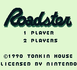 Roadster (Game Boy) screenshot: Title screen