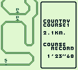 Roadster (Game Boy) screenshot: Country course 1 track layout