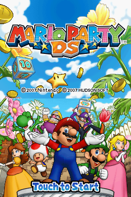 Mario Party DS (Nintendo DS) screenshot: Title screen.