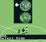 FIFA International Soccer (Game Boy) screenshot: Choose heads or tails.
