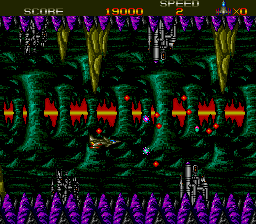 XDR: X-Dazedly-Ray (Genesis) screenshot: These factory things pump out a lot of bullets.