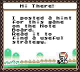 Game & Watch Gallery 2 (Game Boy Color) screenshot: Toad says he put a hint in the Note Board.