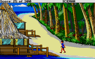 Code-Name: Iceman (Atari ST) screenshot: Outside cabins.