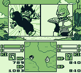 Dragon Ball Z: Gokū Gekitōden (Game Boy) screenshot: He hit me.