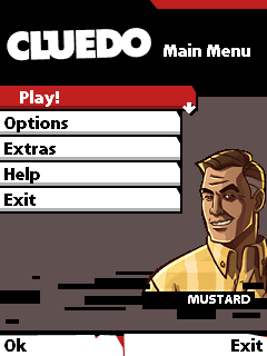 Clue (J2ME) screenshot: Main menu