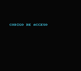 Satan (MSX) screenshot: To start part two, you need the access code.