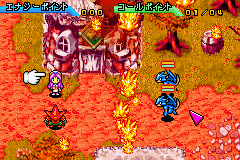 Shin Megami Tensei: Devil Children: Messiah Riser (Game Boy Advance) screenshot: The first battle