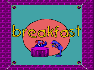 Sesame Street: Counting Cafe (Genesis) screenshot: Breakfast