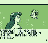 Disney's The Little Mermaid (Game Boy) screenshot: The story for stage 2.