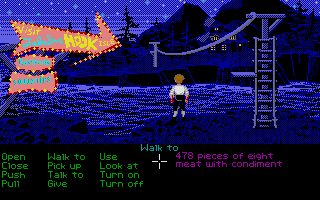 The Secret of Monkey Island (Atari ST) screenshot: It's Hook Island!