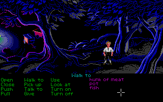 The Secret of Monkey Island (Atari ST) screenshot: A clearing.
