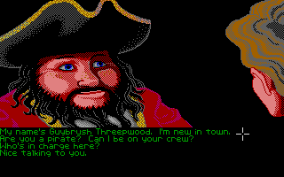 The Secret of Monkey Island (Atari ST) screenshot: A pirate.