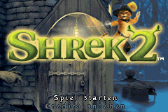 Shrek 2: Beg for Mercy! (Game Boy Advance) screenshot: Title screen