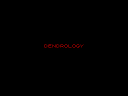 Dendrology (ZX Spectrum) screenshot: Title screen