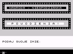 Algebraf: Krzyżówka Liczbowa (ZX Spectrum) screenshot: Name entering