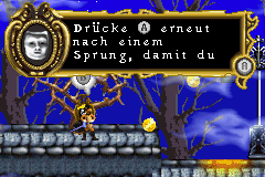 Shrek 2: Beg for Mercy! (Game Boy Advance) screenshot: If you talk to the mirror, he explains the controls and game mechanics.