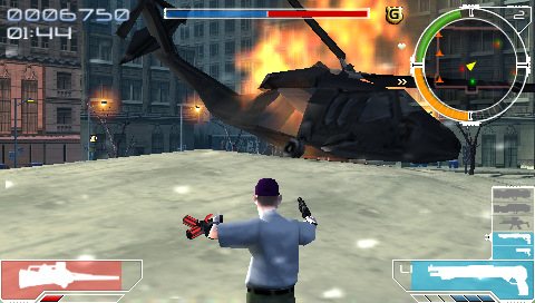 Infected (PSP) screenshot: Black Hawk Down with a zombie and pizza guy twist