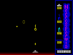 Necro Spermia (ZX Spectrum) screenshot: Aiming