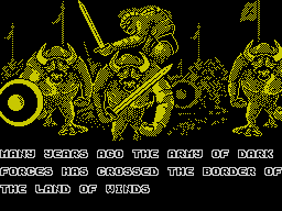 The Dark (ZX Spectrum) screenshot: The story I.
