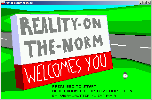 Major Bummer Dude: Lassi Quest RON (Windows) screenshot: Title Screen