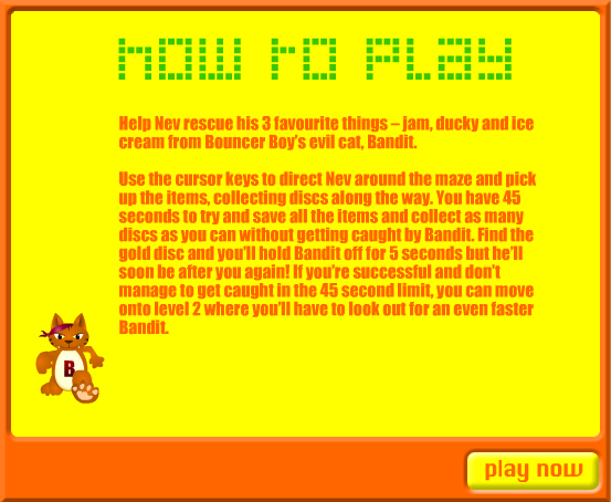 Bandit Bites (Browser) screenshot: How to play