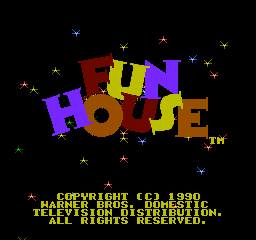 Fun House (NES) screenshot: Title screen