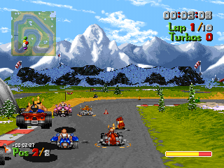 Street Racer (PlayStation) screenshot: Helmut's track.