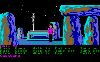 Zak McKracken and the Alien Mindbenders (Atari ST) screenshot: Stonehenge up close and personal.