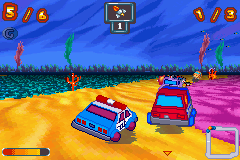 Inspector Gadget Racing (Game Boy Advance) screenshot: ...or a submarine car