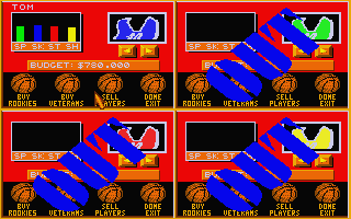 The Basket Manager (Atari ST) screenshot: My team are ready to play