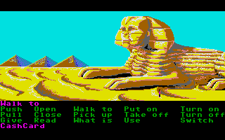 Zak McKracken and the Alien Mindbenders (Atari ST) screenshot: Sphinx.
