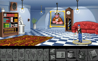 Flight of the Amazon Queen (DOS) screenshot: Inside of the evil "Nazi' HQ.