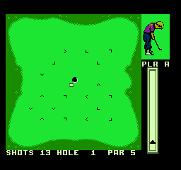 Greg Norman's Golf Power (NES) screenshot: Putting
