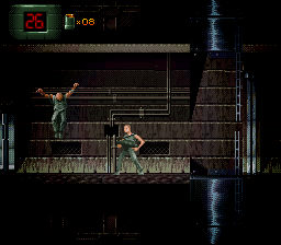 Alien³ (SNES) screenshot: Some missions call for Ripley to rescue captured prisoners.
