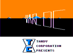 Varloc (TRS-80 CoCo) screenshot: Title screen