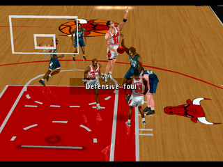 NBA in the Zone '98 (PlayStation) screenshot: Foul