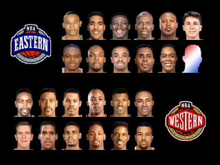 NBA in the Zone '98 (PlayStation) screenshot: All-Stars players