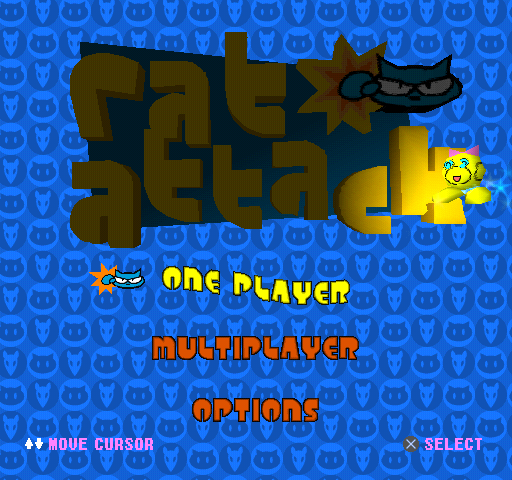 Rat Attack! (PlayStation) screenshot: Title screen.