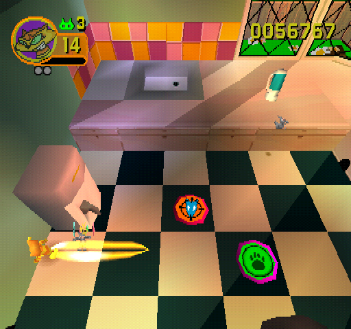 Rat Attack! (PlayStation) screenshot: Kitchen Kapers.