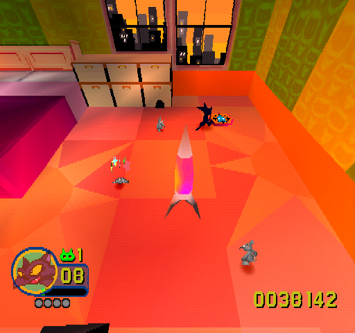 Rat Attack! (PlayStation) screenshot: Bedroom Bonanza.
